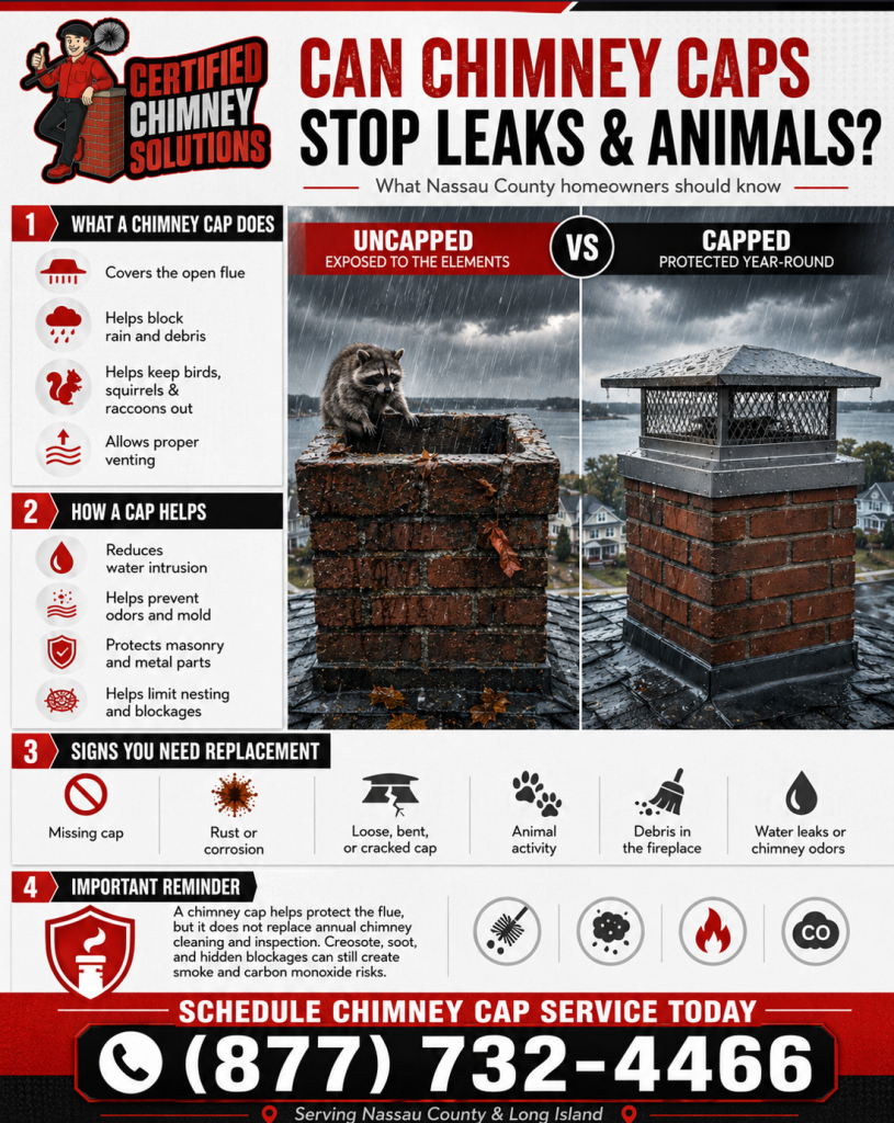 chimney caps explaining the difference between capped and uncapped